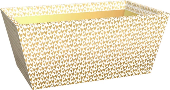 Dekoratief | Bakje 'Mini Hearts Gold', 24x14x10cm | A245984