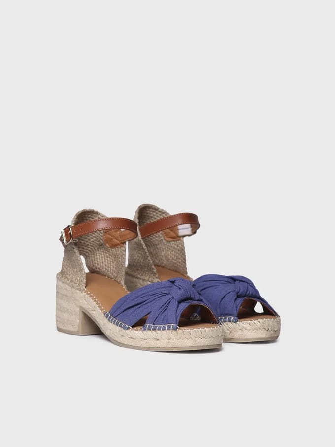 Espadrilles met lage hak en knoop voor dames | DANIELA