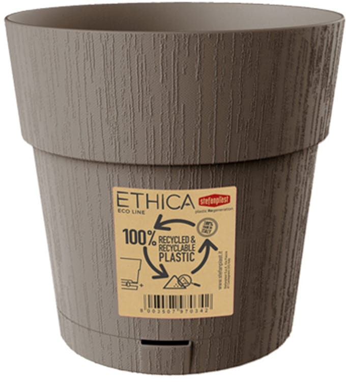 Bloempot 'Ethica' 30 cm - Met zelfbewatering – Voor binnen & buiten - Dove Grey