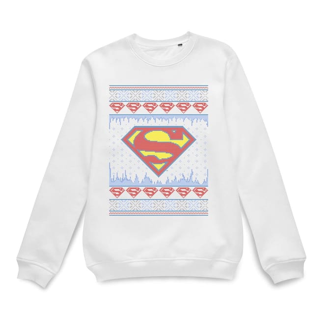 DC Supergirl Knit Christmas Jumper - White - S