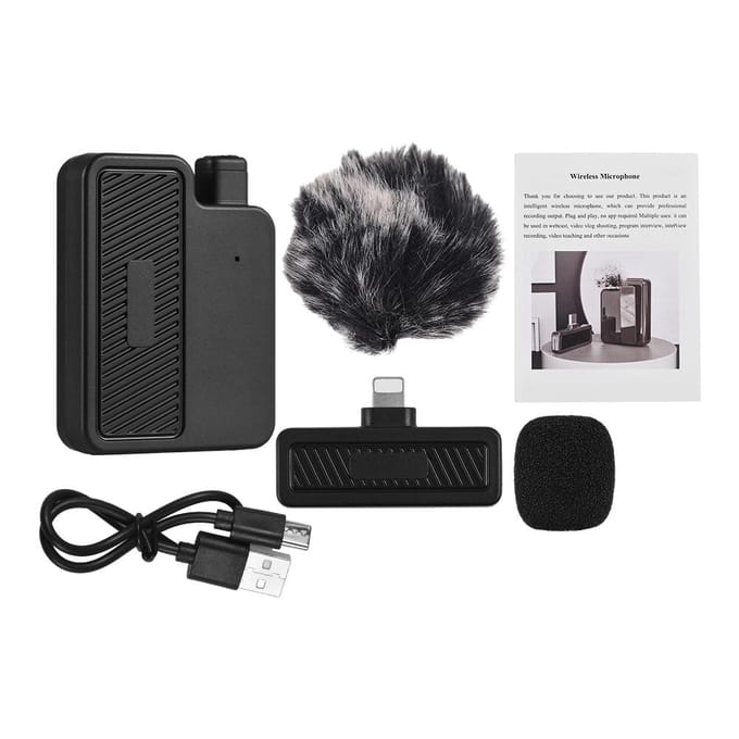 Draadloze microfoon Professionele revers-clip-onmicrofoon Ruisonderdrukking Geen vertraging Plug and Play IOS Plug
