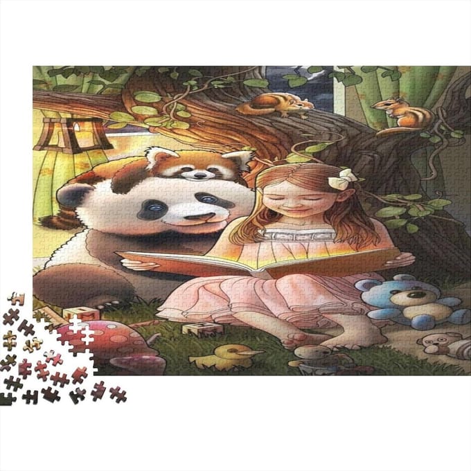 Houten Puzzel - Legpuzzel Dieren - Ontspanning Thuis - Unieke Vorm Puzzelstukjes - 75 x 50 cm - Multicolor