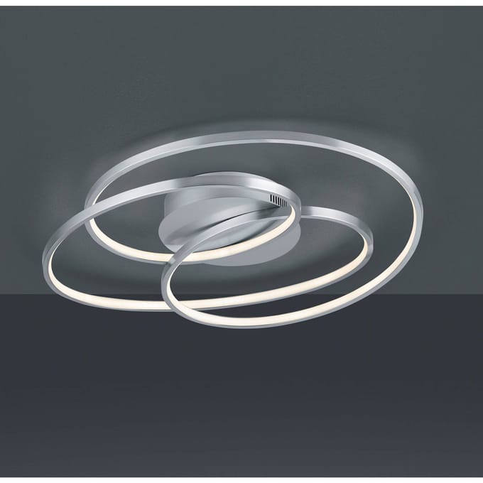 Trio Lighting LED plafondlamp Gale, 60 cm, nikkel mat