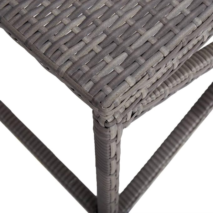 Comfortabele Tuinbank Buitenbank Poly Rattan Grijs