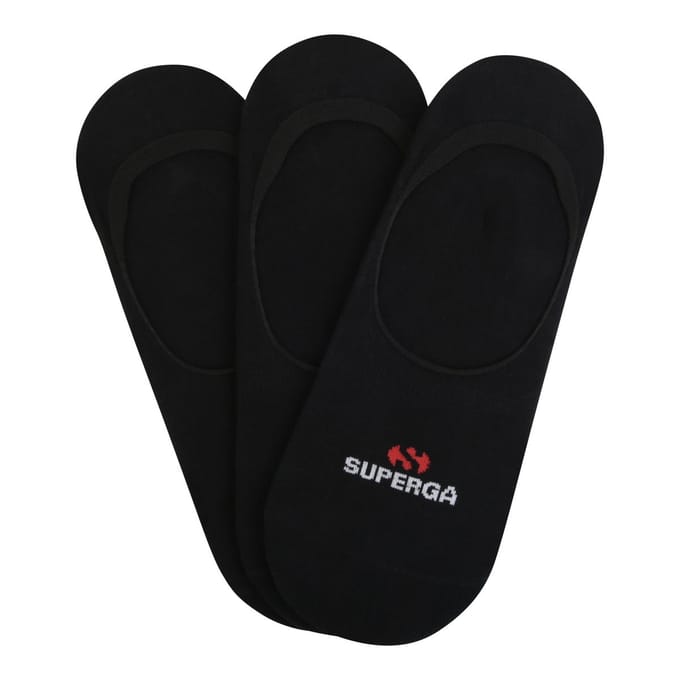 Superga Dames/Dames No Show Sokken (Set van 3) (Zwart)
