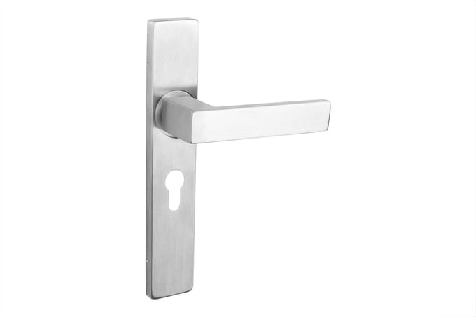 Lavuzo deurkruk RVS rechtmodel PC55 met schild | Per set
