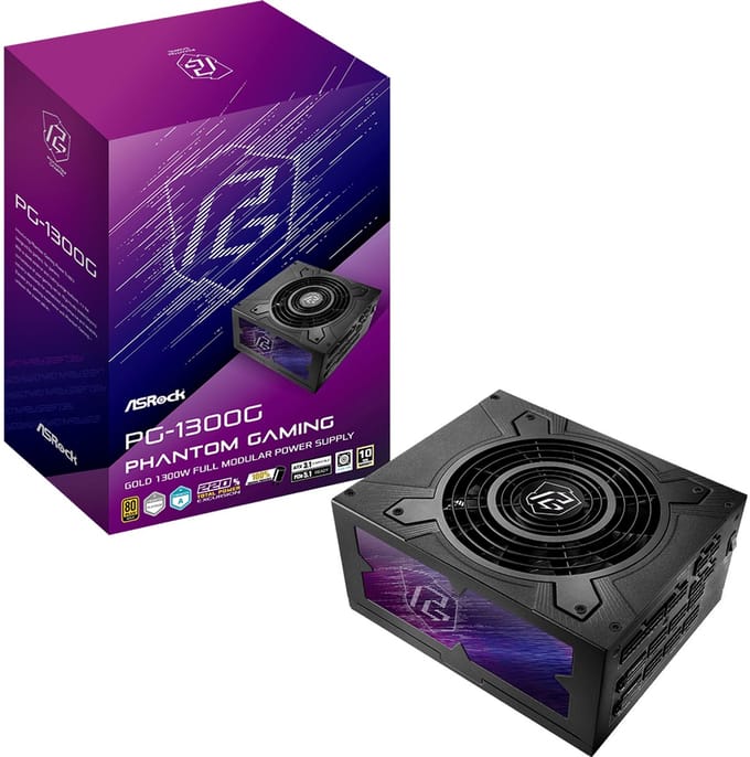 ASRock PG-1300G Voeding - 1300 Watt - 135 mm - ATX 3.1 - 80 Plus 80 PLUS Gold