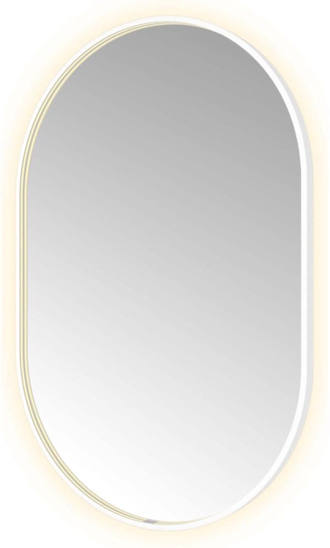 Hotbath &More Mirrors Oval LED Badkamerspiegel - Ovaal - 120 x 80 cm - Mat Wit