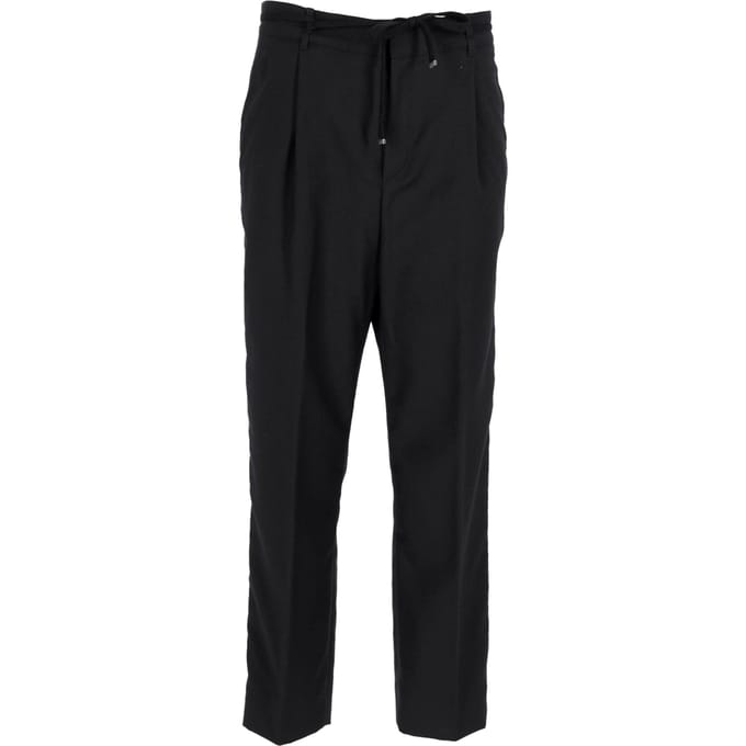Saint Laurent joggingbroek met taps toelopend trekkoord in zwarte wol