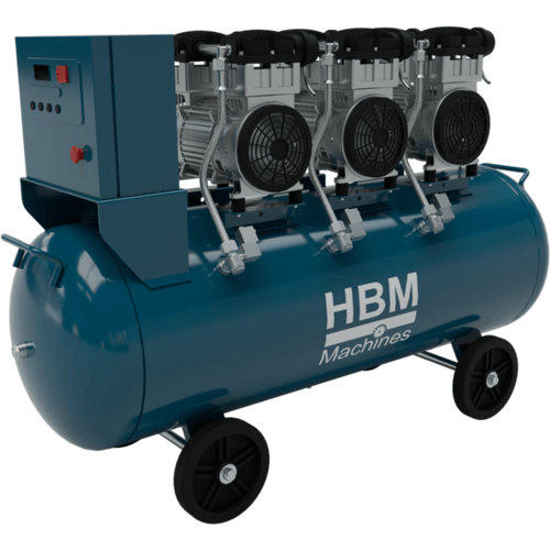 HBM olievrije compressor, 150 liter, 10 bar, 6 pk, 400V
