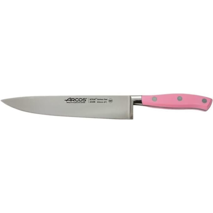 Couteau - Chef Riviera - 200mm - Acier inoxydable - Rose - Haute performance