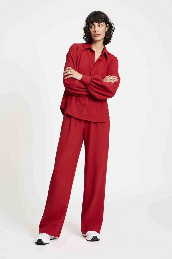 POM Amsterdam Blouse - Chili Red Taglia: 42 | Maglie a manica lunga Outlet | Donna | Rosso