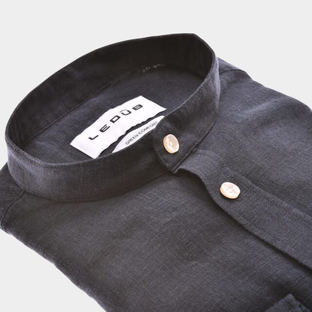 Ledûb Overhemd Linnen Blend Slim Casual Navy / male