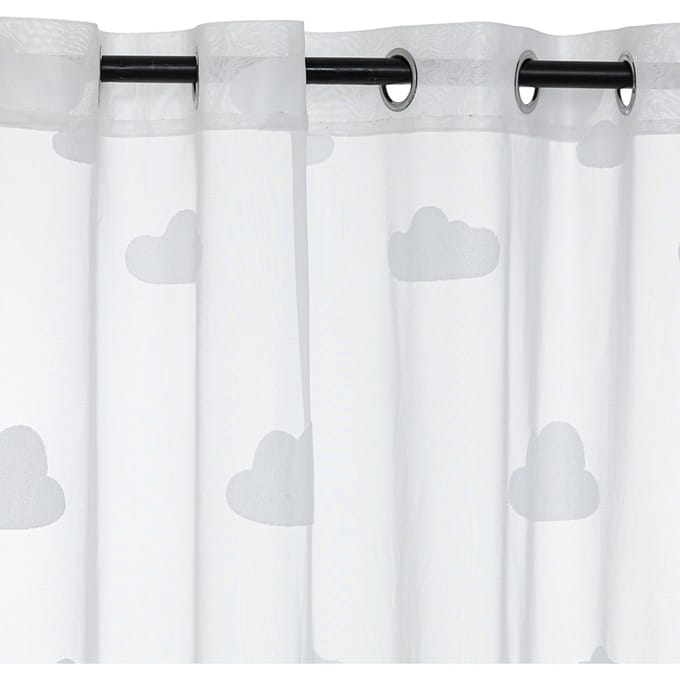Eazy Living Glasgordijn 140 x 240 cm Nuage Wit