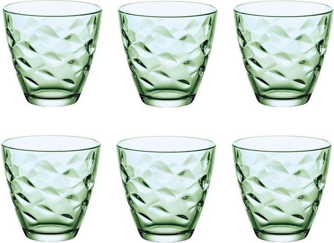 Bormioli Rocco Flora Verde glazen 260 ml - Groen - Set-6