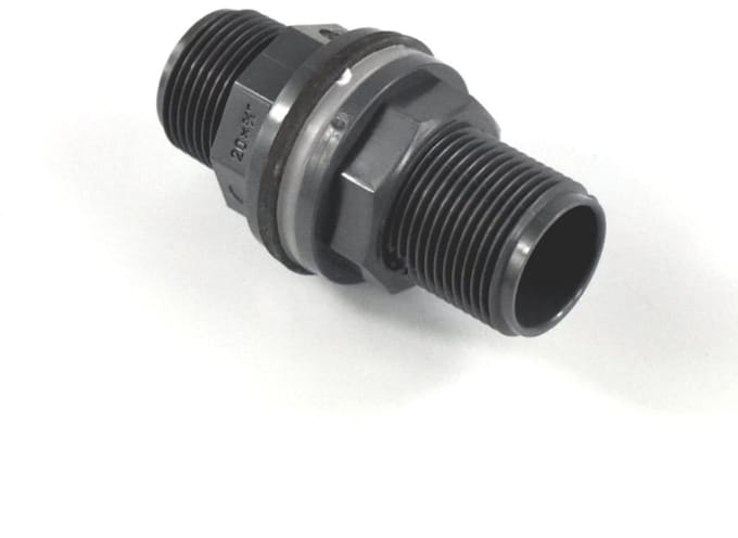PVC Doorvoer, Kleefmof x Buitendraad, 20mm, 3/4", PN10