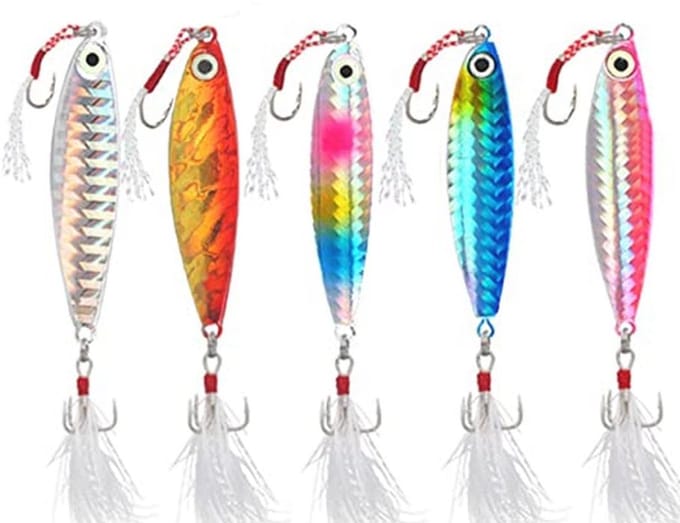 Kunstaas voor Snoek, Snoekbaars en Forel - 5 stuks, 6,5 cm / 20 g