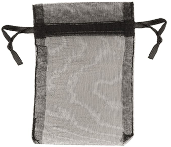 Organza buidels 7x9 - 100 stuks zwart