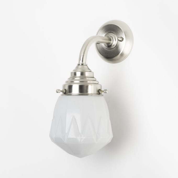 Wandlamp Rocket Curve Matnikkel - Art Deco Trade