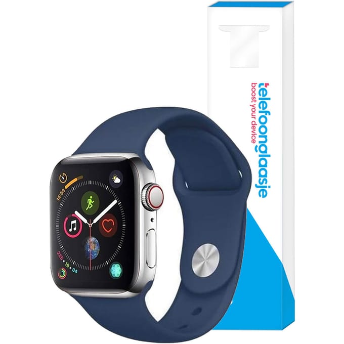 Siliconen bandje Apple Watch 1/2/3/4/5/6/SE ? 42/44mm - Donkerblauw