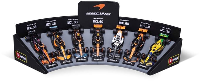 Bburago F1 McLaren deluxe speelgoed raceauto set met display 1:43.