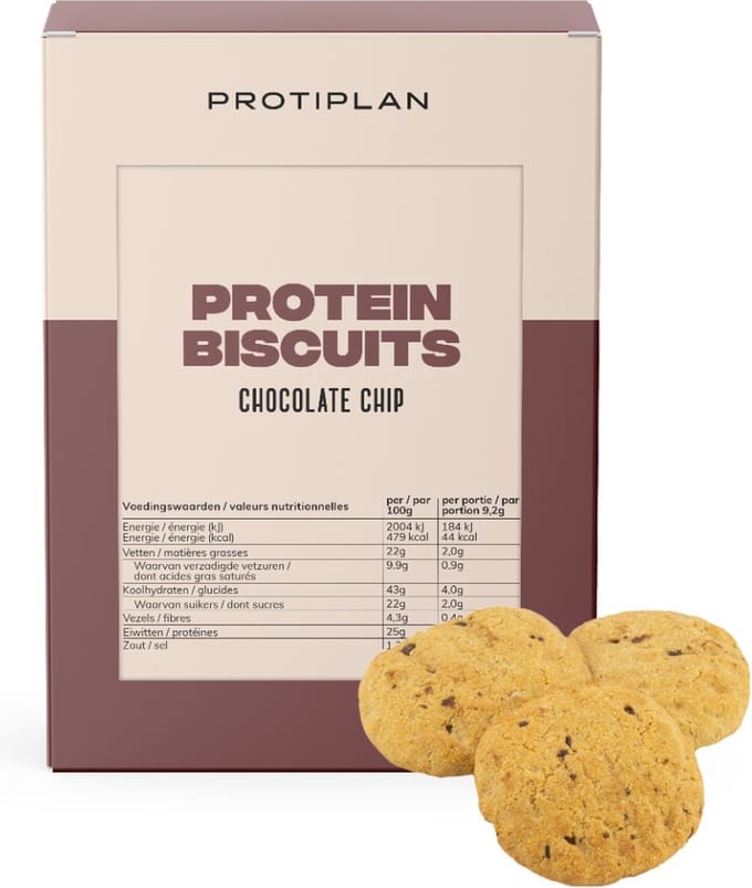 Protiplan - Biscuit Chocolate Chip - 18 x 9,2 g - Low carb - Snack