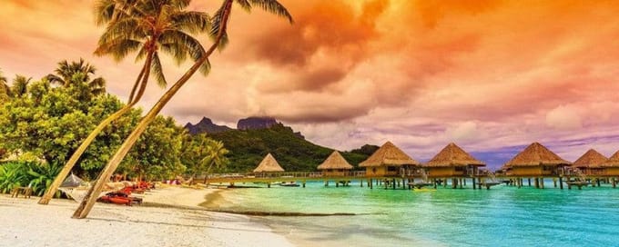 Fotobehang - Polynesia 375x150cm - Vliesbehang