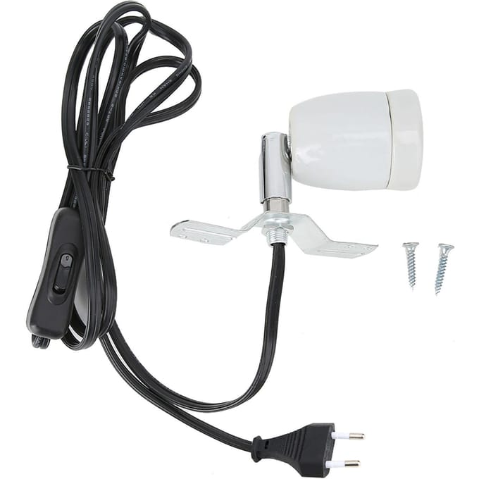 Douille de lampe chauffante rotative E27 pour reptiles et animaux domestiques, 300 W