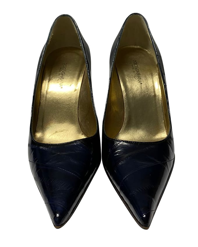 Dolce & Gabbana Cardinale 60 Pumps in Zwart Eel Leder