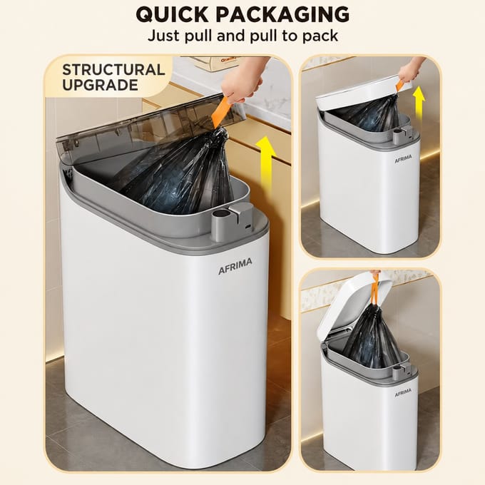 Sensor Prullenbak 14 Liter – Automatische Afvalbak met Bewegingssensor & Deksel | Handenvrij, Hygiënisch en Compact