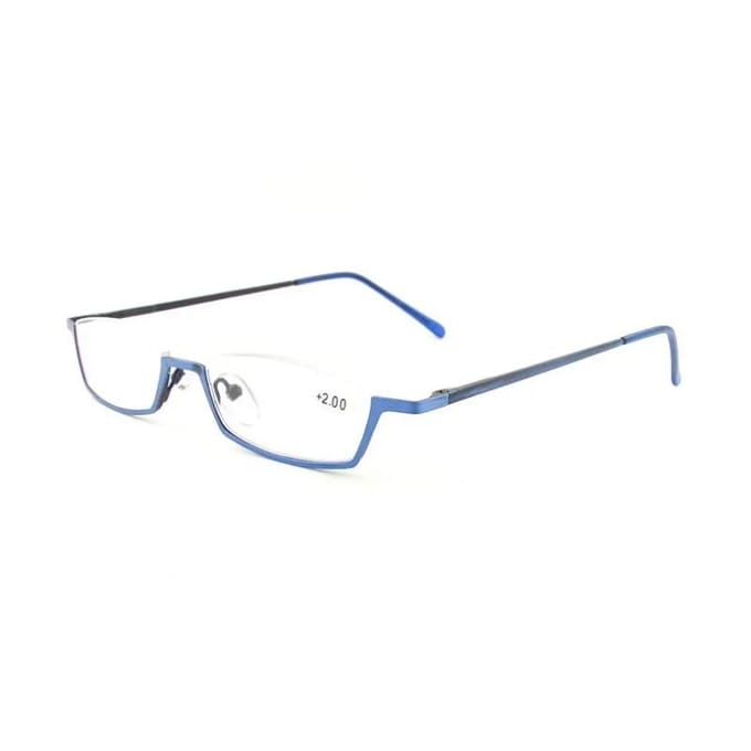 Petites lunettes de lecture à demi-monture pour femmes, charnières à ressort, monture de Prescription, en alliage Oculos 3.5 gray
