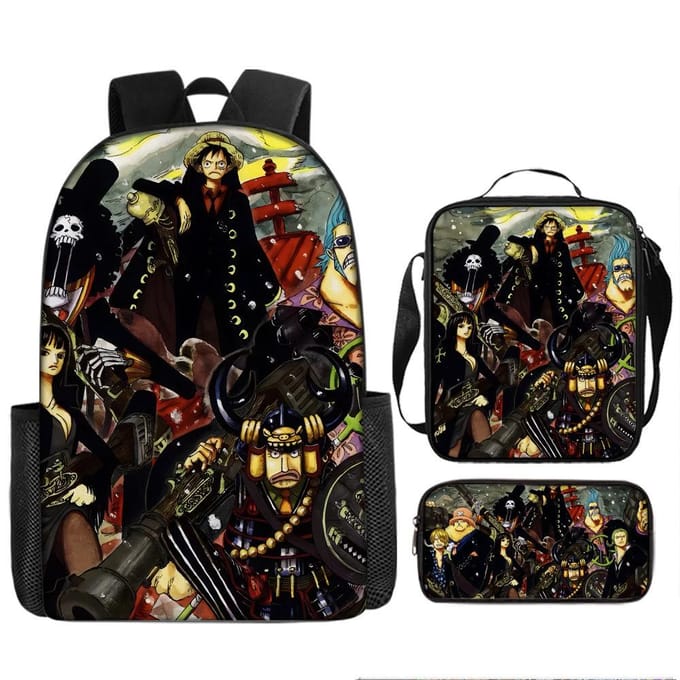 One Piece One Piece Schooltas Luffinica Zeekoning Student Schooltas Rugzak Set Three piece set
