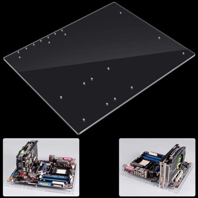 Allecto - Computerbehuizing - Transparant acryl - Open frame