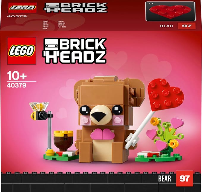 LEGO® BrickHeadz™ Valentijnsbeer 40379 bouwset (150 onderdelen)