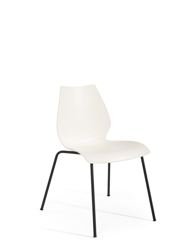 Kartell Maui stoel - zinkwit - zwart