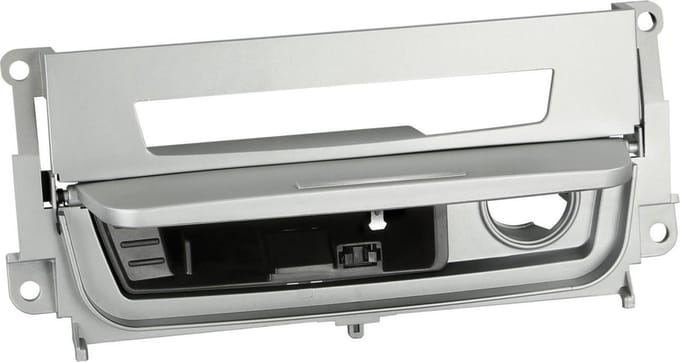 1-DIN Paneel geschikt voor BMW 3-Serie (E90/E91/E92/E93) 03/2005 Kleur: Zilver