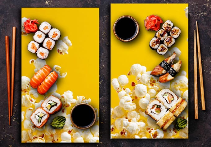 TMK ArtDeko - Snijplank - Glas - Popcorn Motief - 2x 30x52 cm