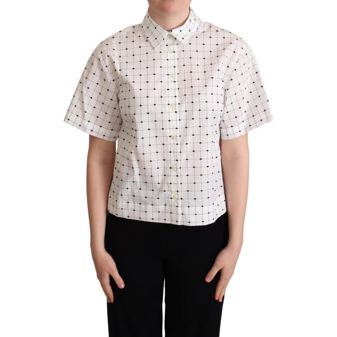 Dolce Gabbana Korte Mouw Overhemd Gingham Ruit