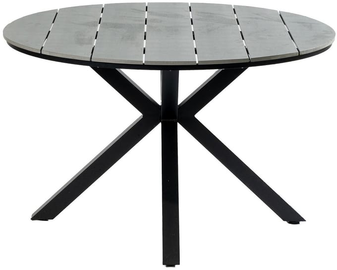 Ronde tuintafel Cyprus ø120cm | Grey | Polywood & Aluminium