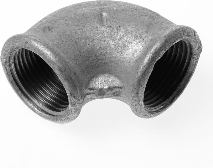 Nefit Ind Nr90 knie 90° met 2 x binnendraad 1 gegalvaniseerd