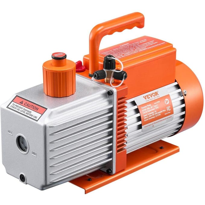 Vacuümpomp 9 CFM HVAC 2-traps roterende schoepenvacuümpomp Olie inbegrepen