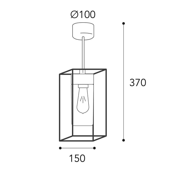 Moretti Luce Plafondlamp Cubic³ 3367 messing antiek/helder