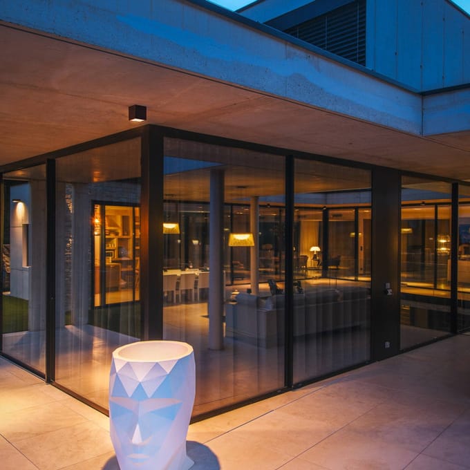 SLV LED plafondlamp S-Cube, antraciet, aluminium, lengte 9,5 cm
