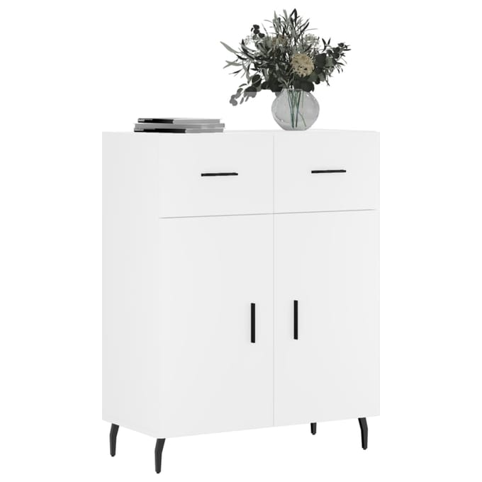 vidaXL - Dressoir - 69,5x34x90 - cm - bewerkt - hout - wit