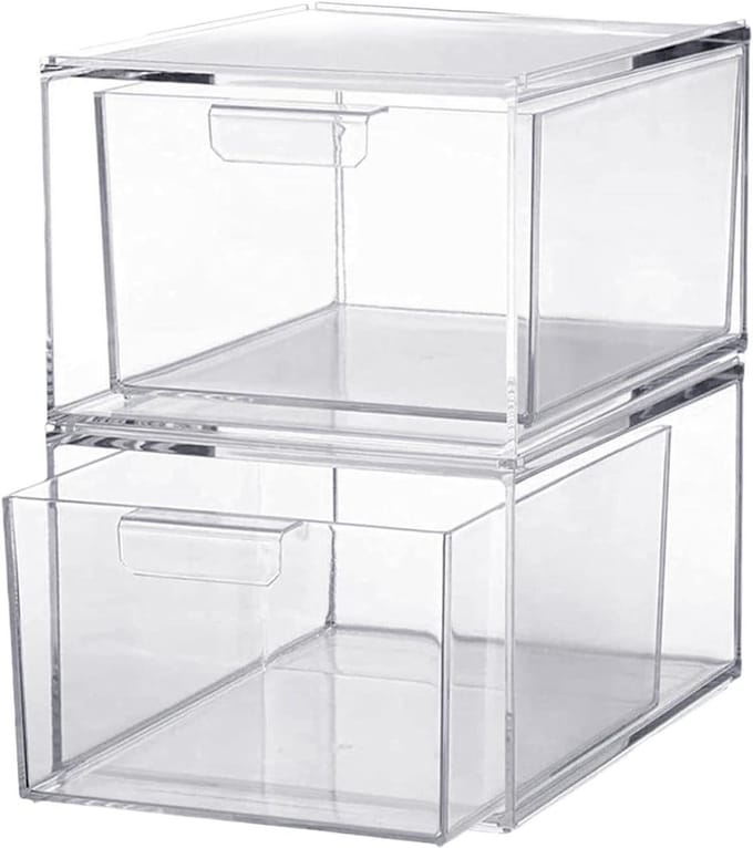 Make-up Organizer - Lades Opbergdoos - Ruimte Organiseren - Stapelbaar Transparant - 1 Lade - Transparant