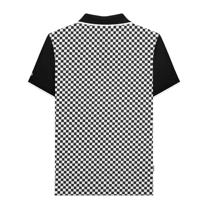 Lambretta Heren SS25 Tweekleurig Groot & Lang Poloshirt (Zwart, Wit)