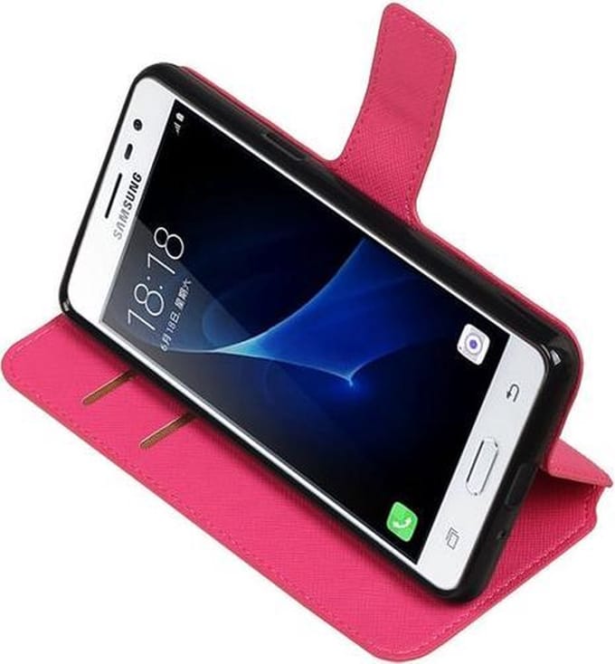 Roze Samsung Galaxy J3 Pro TPU wallet case booktype hoesje HM Book
