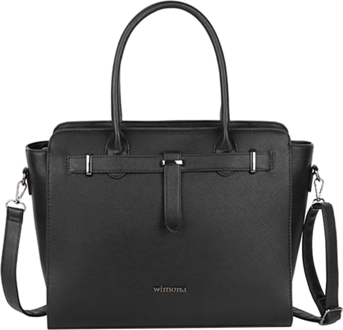 Wimona Laptoptas / Werktas - Dames - 15.6 inch - Logoprint - Sienna - Zwart