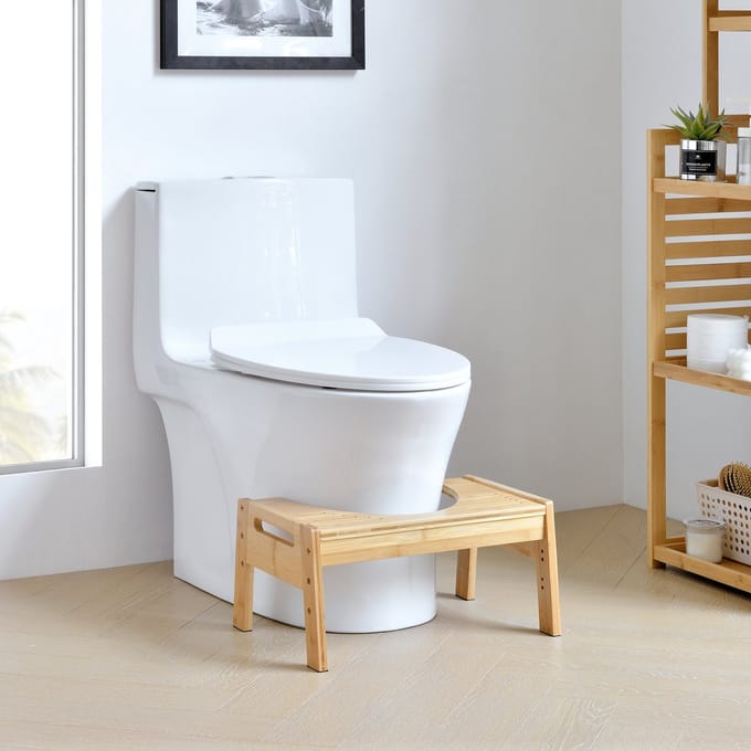 Toiletkrukje Kalajoki bamboe 21x42x30 cm houtkleurig