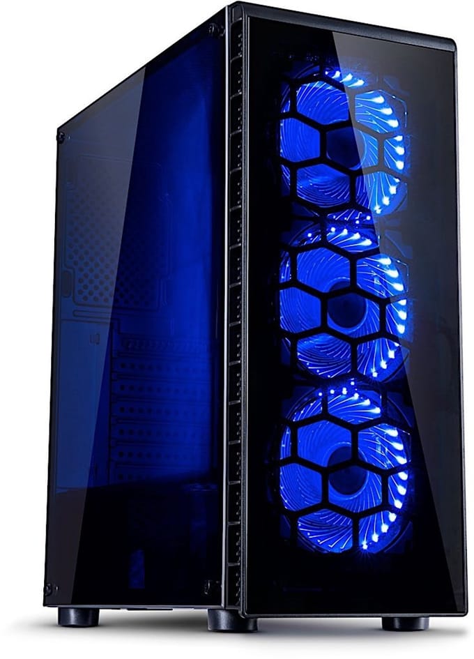 Inter-Tech CXC2 Blue Light | Midi Tower Case | Zwart